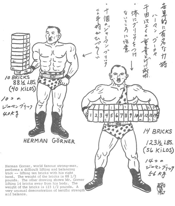 Herman Gorner, drawn by Shihan Frank Goody for his 1967 booklet on the teachers of the school.